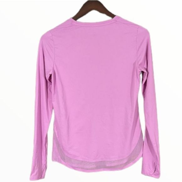 Athleta Cadence Pink Mesh Longsleeve with thumbholes - Picture 3 of 5